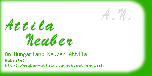 attila neuber business card